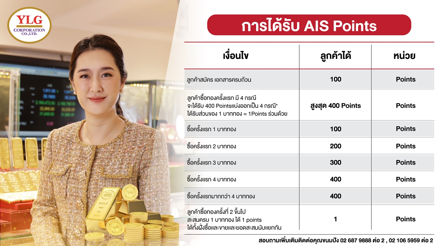 Promotion Details: Earn 3 AIS Points! When you open a gold trading account with the GET GOLD application